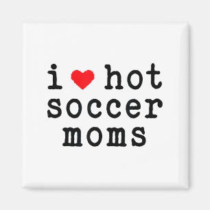 Aimant J'aime les mamans de football chaudes Funny Love C