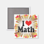 Aimant J'aime les maths (Recto/Verso)