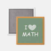 Aimant J'aime les maths (Recto/Verso)