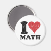 Aimant J'aime les maths (Recto/Verso)