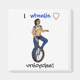 Aimant J'aime les monocycles