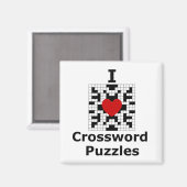 Aimant J'Aime Les Mots Croisés Puzzles (Recto/Verso)