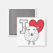 Aimant J'aime les moutons (Recto/Verso)