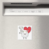 Aimant J'aime les moutons (In Situ (Lave-vaisselle))