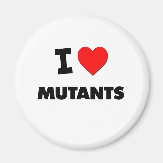 Aimant J'aime les mutants (Devant)