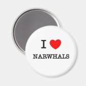 Aimant J'aime les NARWHALS (Recto/Verso)