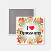 Aimant J'aime les opossum (Recto/Verso)