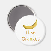 Aimant J'aime les oranges (Recto/Verso)