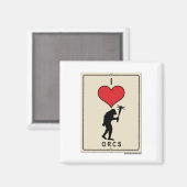 Aimant J'Aime Les Orcs (Recto/Verso)