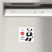 Aimant J'Aime Les Panda Bears (In Situ (Lave-vaisselle))