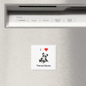 Aimant J'Aime Les Panda Bears (In Situ (Lave-vaisselle))