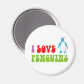 Aimant J'aime les pingouins (Recto/Verso)