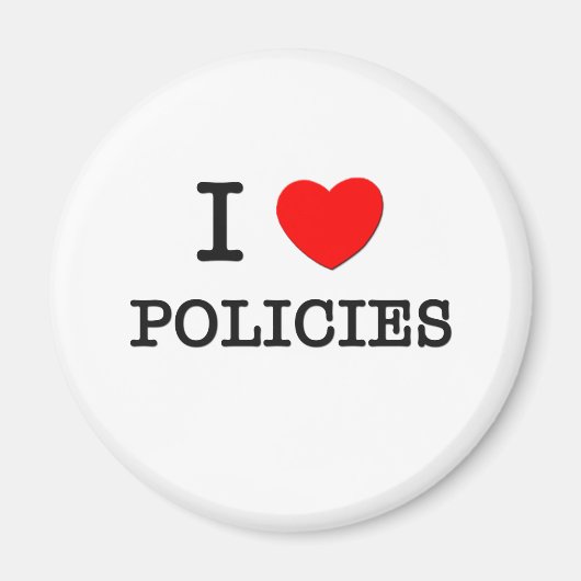 Aimant J'aime les politiques (Devant)