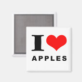 Aimant J'aime les pommes (Recto/Verso)