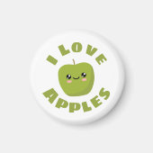 Aimant J'aime les pommes (Devant)