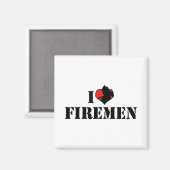 Aimant J'aime les pompiers (Recto/Verso)