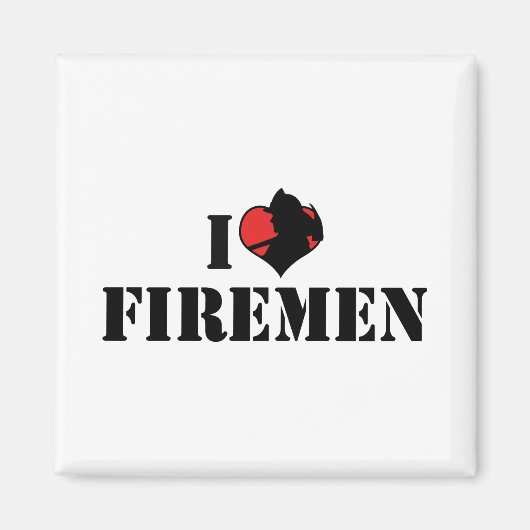 Aimant J'aime les pompiers (Devant)