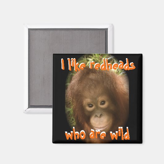 Aimant J'Aime Les Redheads Sauvages (Recto/Verso)