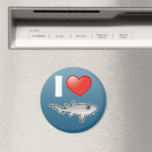 Aimant J'aime les requins infirmières (In Situ (Lave-vaisselle))