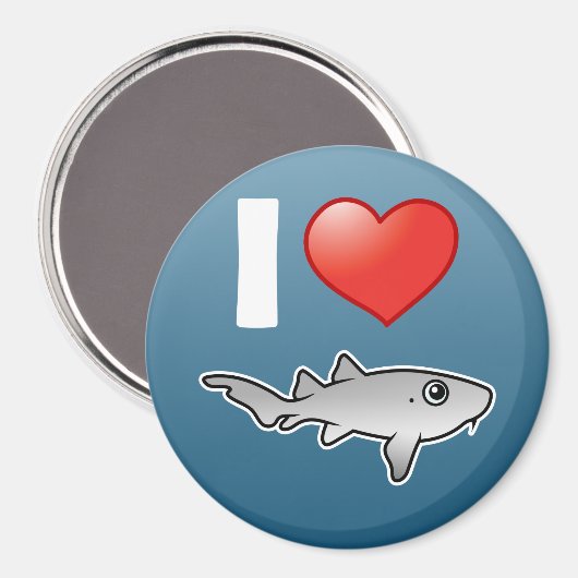 Aimant J'aime les requins infirmières (Recto/Verso)