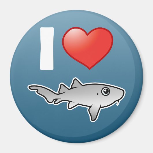 Aimant J'aime les requins infirmières (Devant)