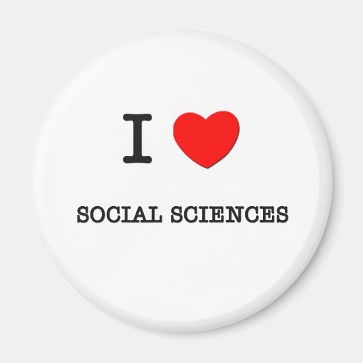 Aimant J'aime les sciences sociales (Devant)
