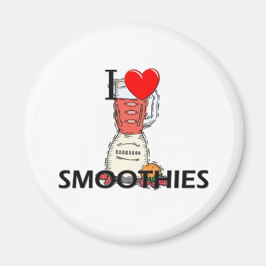Aimant J'aime les smoothies (Devant)