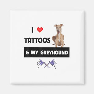 Aimant J'Aime Les Tatouages Et Mon Tatouage De Chien De C