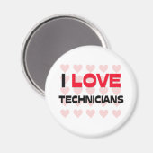 AIMANT J'AIME LES TECHNICIENS (Recto/Verso)