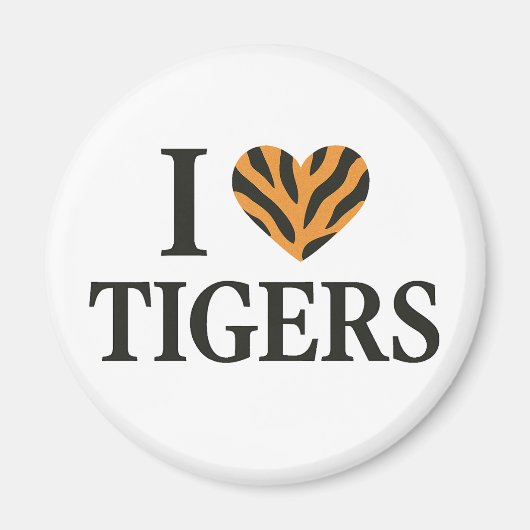 Aimant J'aime les tigres (Devant)