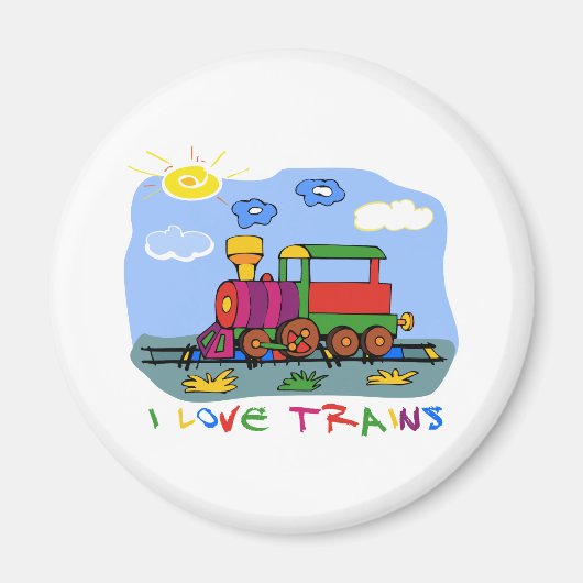 Aimant J'aime les trains (Devant)