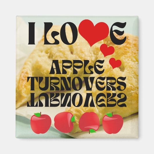 Aimant J'AIME LES Turnovers Apple (Devant)