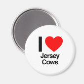Aimant j'aime les vaches jersey (Recto/Verso)