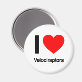 Aimant j'aime les vélocirapaces (Recto/Verso)