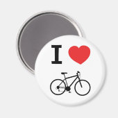 Aimant J'aime les vélos (Recto/Verso)