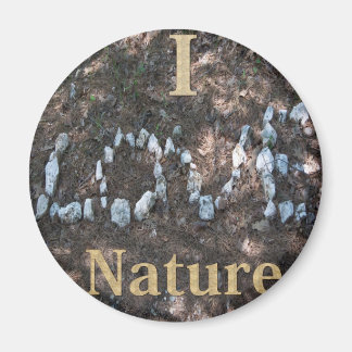 Aimant J'aime les vêtements et les cadeaux de la nature