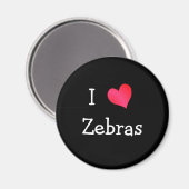 Aimant J'aime les zèbres (Recto/Verso)