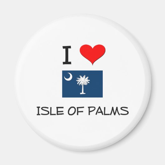 Aimant J'Aime L'Île De Palms Caroline Du Sud (Devant)