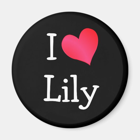 Aimant J'aime Lily (Devant)