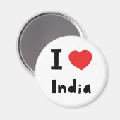 Aimant J'aime l'Inde (Recto/Verso)