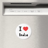 Aimant J'aime l'Inde (In Situ (Lave-vaisselle))
