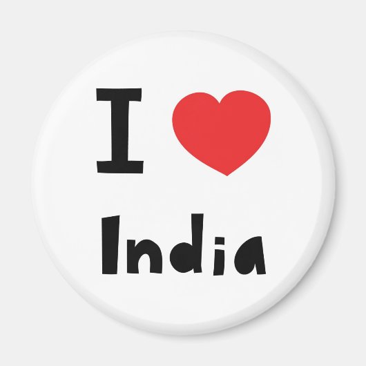 Aimant J'aime l'Inde (Devant)