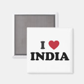 Aimant J'aime l'Inde (Recto/Verso)