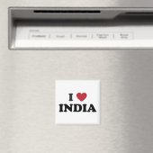 Aimant J'aime l'Inde (In Situ (Lave-vaisselle))