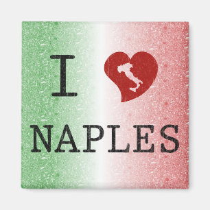 Aimant J'aime l'italien vintage de Naples