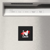 Aimant J'aime Logan J'adore Logan (In Situ (Lave-vaisselle))