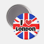Aimant J'aime Londres (Recto/Verso)