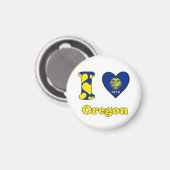 Aimant J'aime l'Oregon (Recto/Verso)