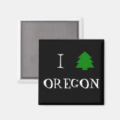 Aimant J'aime l'Oregon (Recto/Verso)