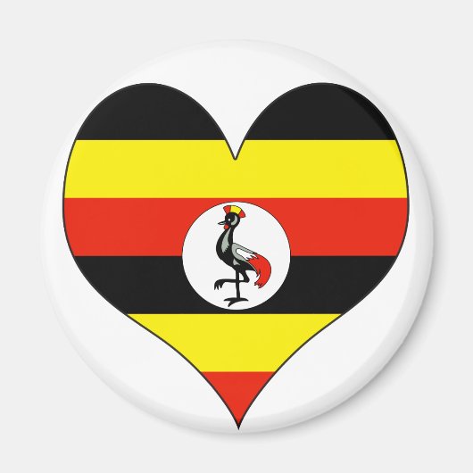 Aimant J'aime l'Ouganda (Devant)